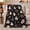 Spooky Bow Ghosts, variant on Black Bats with Crescent Moons on White, Spooky Graphic Style for Halloween Lovers, Night Bat Pattern and Halloween Gift, Cozy Flannel Blanket for Family Room and Playroom, Home Decor