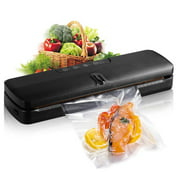 Portable Food Vacuum Sealer Machine,Automatic Food Sealer Built-in Cutter High Suction Air Sealing System for Food Preservation，Include 20 Vacuum Bags