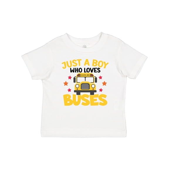 Inktastic Just a Boy Who Loves School Buses Boys Baby T-Shirt
