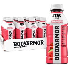 BODYARMOR Zero Sugar Watermelon Strawberry Sports Drink, 16 fl oz Bottles, 12 Pack