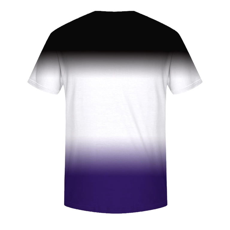 Just Cool Men's Contrast Sports T-Shirt - Moisture Wicking Workout Tee (Purple/White)