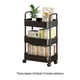 thumbnail image 4 of Toystoory Solución de almacenamiento, organizador deslizante delgado para cocina y baño, fácil de mover y transportar, carrito de Almacenamiento y organización del hogar Negro, 4 of 6
