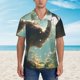 thumbnail image 2 of Fotbe Majestic Ostrich In Forest Camisa Hawaiana para Hombre Unisex – Camisa Casual de Verano con Botones de Manga Corta de Algodón y Lino,Medium, 2 of 7