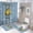 style-352, variant on 4 Piece Decor Shower Curtains Sets with Rugs Toilet Lid Cover And Bath Mat Personalised Cute Little Wolf Ice Skating Waterproof Shower Curtain Personalized Gifts for Bathroom Decor