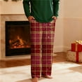 thumbnail image 4 of Men's Plaid Pajama Pants with Pockets & Drawstring Waist Straight Leg Lounge Bottoms Soft Sleepwear Funny Xmas Print Amusing Christmas Loungewear Casual Pajamas Novelty Sleepwear, 4 of 8