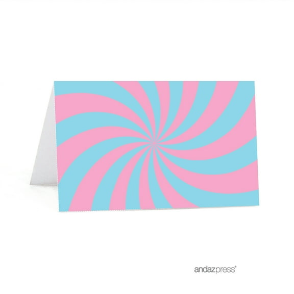 Gender Reveal Baby Shower Pink or Blue, Printable Table Tent Place Cards, 20-Pack