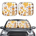 thumbnail image 2 of Bingfone Honey Bee Set Windshield Sun Shade 2-Piece Foldable Car Front Window Sunshade for Most Sedans SUV Truck-Small, 2 of 6