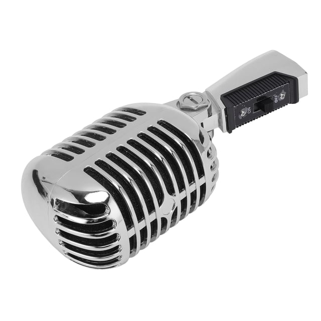 Microphone Dynamique Classique, Micro Rétro Cardioïde Angle Réglable avec Câble XLR et Étui de Protection, pour Performance de Scène Enregistrement Studio