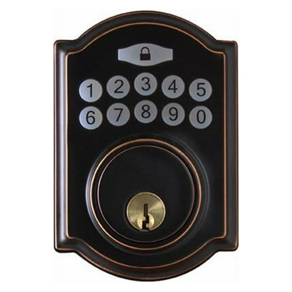 TruGuard GA7X7D01AA KD Castle Electronic Deadbolt, Aged Bronze - Quantity 4