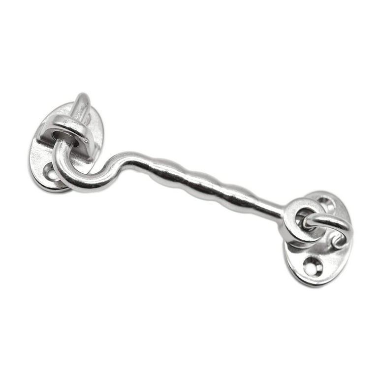 Marine City 316 Stainless Steel Cabin Hook and Eye Latch/Catch (3-1/2 inches)