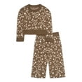 thumbnail image 2 of Modern Moments By Gerber Toddler Girl Cotton Jacquard Sweater & Wide-Leg Pant, 2-Piece Set, 12M-5T, 2 of 11