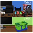 thumbnail image 7 of Carrying Case, Switch Case Travel，Portable Nylon Travel Case Storage Bag for Men, Green & Red & Black, 7 of 7