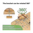 thumbnail image 3 of Foldable Bamboo Clip-on Sofa Tray Table With 360 Rotation, Wide Couch Arm Desk For Living Room Snacks, 3 of 5