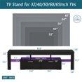 thumbnail image 3 of SYNGAR Home LED TV Stand, Modern Glossy TV Cabinet with Storage Drawers, Flat Screen TV Stand for 65 inch TVs, Media Console Table W/ RGB LED Lights, Entertainment Centre for Living Room, Black, D6439, 3 of 10