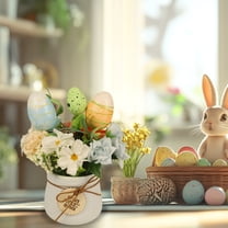 Center Table Decor Easter Fake Floral Crafts, Easter Signs Easter Table Decorations, Egg Figurines Home Decor, Table Centerpieces for Dining Room(1PC)