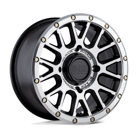 Black Rhino Powersports Cast Aluminum Rim BLLPZ 15X7 4X137 SGL-BLK-MACH 51MM, 1570LPZ514136F06
