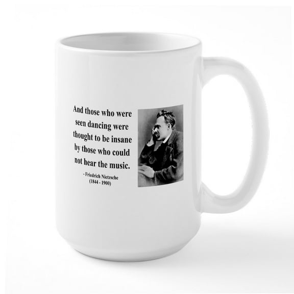 CafePress - Nietzsche 38 Large Mug - 15 oz Ceramic Large White Novelty Mug