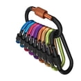 thumbnail image 3 of axGear Cargo Carabiner Clips D Ring Sharp Key Hook Buckle w Screw Gate 10 PCS Aluminum, 3 of 7