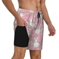 thumbnail image 3 of Fotbe Rabbit And Flower Men’s Swim Trunks Quick Dry Swim Shorts Board Shorts with Mesh Lining-Large, 3 of 9
