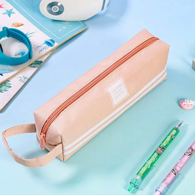 Large Zip Pencil Case Pen Box School Stationery Cosmetic Makeup