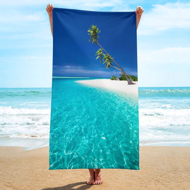 BOVXNPU Microfiber Beach Towel Super Lightweight Colorful Bath Towel Sandproof Beach Blanket Multi-Purpose Towel For Travel Swimming Pool 30x60 Inch