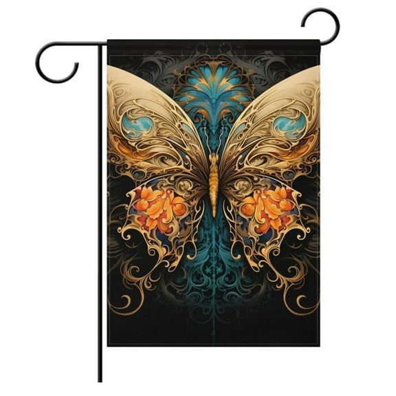 Butterfly Garden Flag House Banner Double Sided Outdoor Yard Decoration 28" x 40"