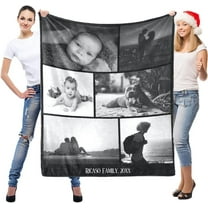 Personalised Gifts for Women and Men, Personalised for Adults, , Custom Blanket with Photos, for Birthday, Christmas