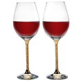 thumbnail image 1 of Matashi Home Decorative Tabletop Showpiece Crystal Gold Foil Wine Glasses Set 15.5 oz- Lead-Free Gold Crystal Sparkling Wine Wedding Glasses, Elegant Crystal Glassware, 1 of 8