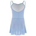 thumbnail image 4 of Moggemol Justaucorps à Bretelles Spaghetti avec Jupe pour Petites Filles, Robe de Danse Ballet en Tulle, Justaucorps de Gymnastique Bleu 150, 4 of 7