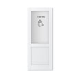 thumbnail image 2 of 28" X 80" Pantry Door Solid Manufactured Wood Prefinished Glass Standard Door Without Hardware Kit, 2 of 8
