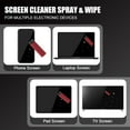 thumbnail image 4 of walrfid Car Screen Cleaner Spray and Wipe, Laptop Touchscreen Mist Cleaning Kit for Electronics Computer, iPad, Cellphone, MacBook, TV, Monitor, Tablet, Kindle Display, with Black Graffiti Case - Red, 4 of 6