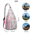 thumbnail image 4 of Cute Mythical Horse Sling Backpack - Unicorn Rainbow Print Shoulder Bag (Easy Access Pockets, Comfortable & Waterproof), 4 of 4