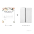 thumbnail image 2 of Koyal Wholesale Peach Coral Floral Bridal Shower Printed Invitations w/ Envelopes, 20 Pcs, 2 of 5