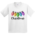 thumbnail image 3 of Inktastic Merry Christmas Rainbow Holiday Lights Youth T-Shirt, 3 of 5