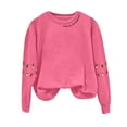 thumbnail image 4 of UngA Christmas Sweatshirts Women Crewneck Long Sleeve Tops Casual Womens Sweatshirts Oversized Pullover Sweatshirts for Women (Hot Pink,S), 4 of 5