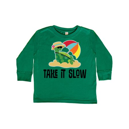 

Inktastic Turtle Take it Slow Gift Toddler Boy or Toddler Girl Long Sleeve T-Shirt