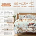 thumbnail image 6 of Christmas Snowman Bedding Duvet Cover Set Full Size 4 Pieces Xmas Elk Tree Snowflake Eucalyptus Bedding Set with Zipper Closure, 1 Comforter Cover 86x86 Inches 1 Flat Sheet & 2 Pillow Cases, 6 of 7