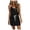 Black, variant on Womens Summer Dress Sleeveless Spaghetti Strap Beach Cover up Drawstring Waist Mini Short Dress with Pockets Beach Vacation Clothes Blue S