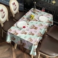 thumbnail image 2 of Green Highland Cow Flower Pattern Rectangle Tablecloth 60"x102",Waterproof Polyester Rectangle Table Cloth, Wipeable Spillproof Polyester Tablecloth for Dining, Camping, Indoor and Outdoor, 2 of 6