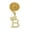 Gold, variant on Stone Stud Allover Tilted Crown Initial B Pendant w/ 5mm 24" Cuban Chain Necklace, Gold-Tone
