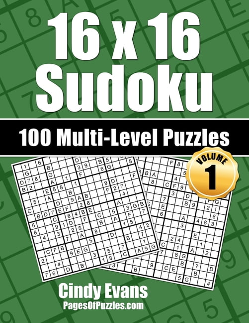 16x16 sudoku multi level puzzles volume 1 100 16x16