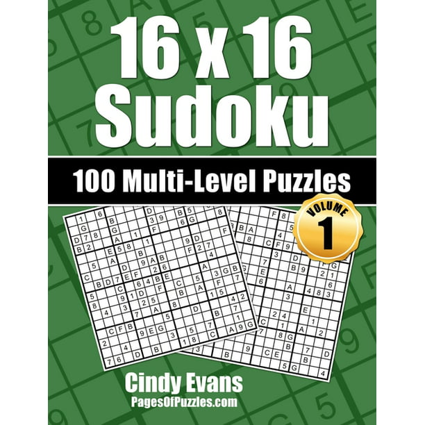 16x16 sudoku multi level puzzles volume 1 100 16x16 sudoku puzzles 33 easy 34 medium and 33 hard puzzles for the 16x16 sudoku lover who likes a choice paperback walmart com