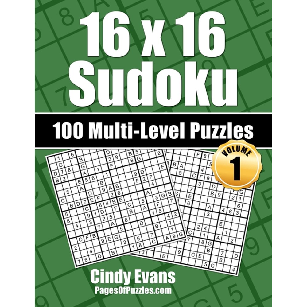 16x16 sudoku multi level puzzles volume 1 100 16x16
