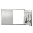 thumbnail image 4 of KFFKFF Double Access Door for Outdoor Kitchen, 39W x 26H Inch, Stainless Steel, Flush Mount, Includes Handles and Hooks, Ideal for BBQ Island, Grilling Area, Exterior Cabinet, 4 of 9