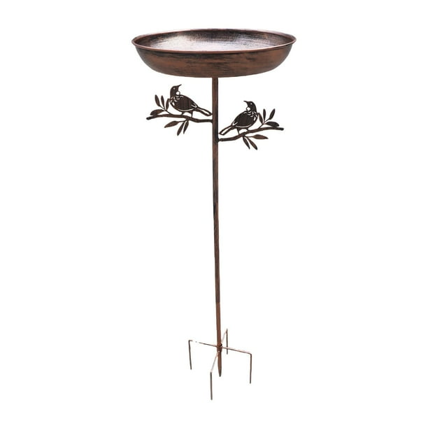 Comedero para pájaros con estaca, cuenco para baño de pájaros, estación de alimentación de regalo para colibríes, patio trasero, barandilla de césped,