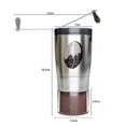 thumbnail image 5 of Molinillo de café manual portátil ajustable, molinillo de café con manivela, mango plegable, molinillo de café de acero inoxidable, molinillo de café portátil (color: plata), 5 of 5