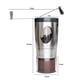 thumbnail image 5 of Molinillo de café manual portátil ajustable, molinillo de café con manivela, mango plegable, molinillo de café de acero inoxidable, molinillo de café portátil (color: plata), 5 of 5