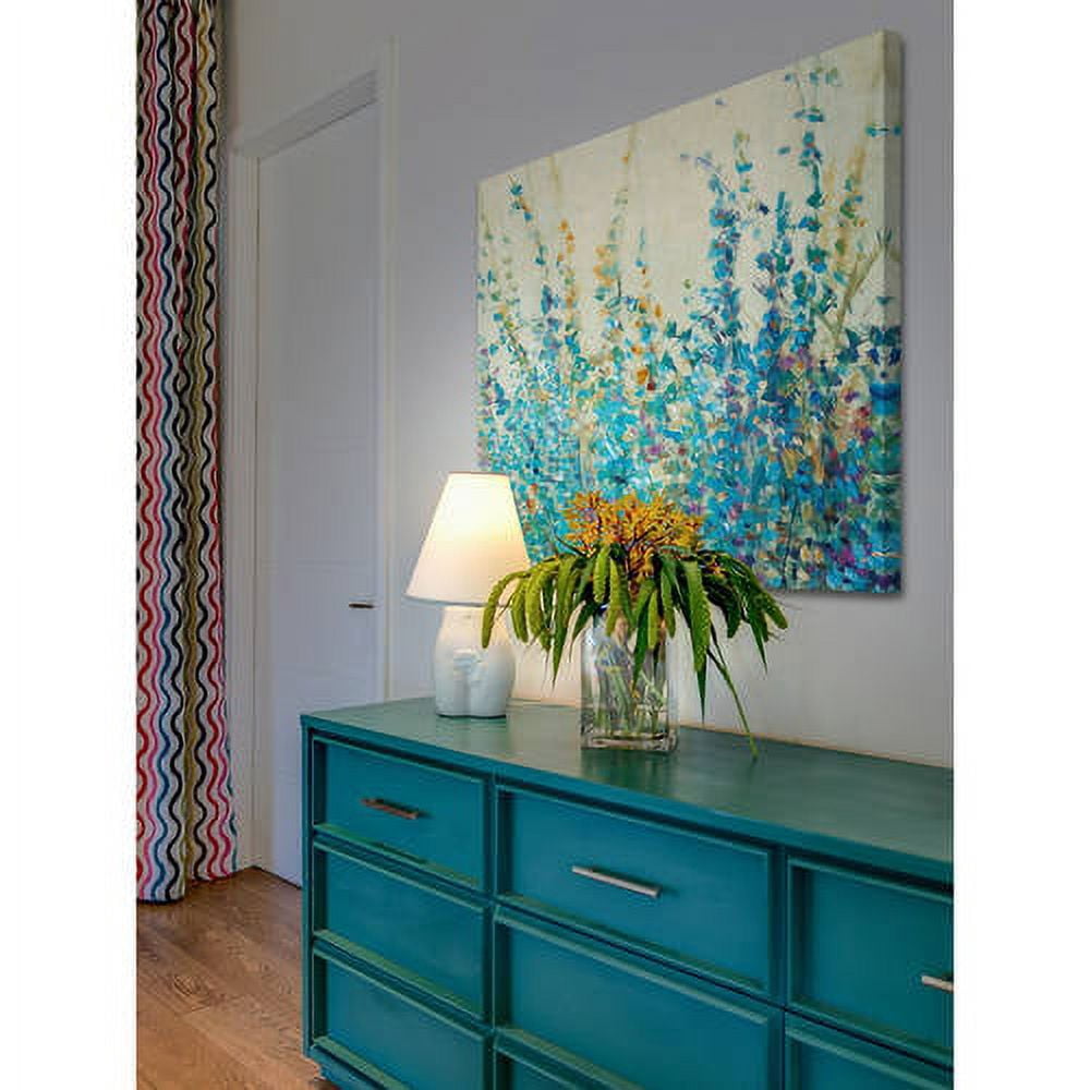 Marmont Hill "Tiny Blue Buds" Painting Print on Wrapped Canvas