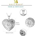 thumbnail image 6 of SOULMEET 10K 14K 18K Solid White Gold Heart Locket That Holds Picture Personalized Infinity Sunflower/Starburst/Rose Locket Necklace Gift for Women Man, 6 of 10