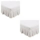 thumbnail image 1 of Billuyoard Faldas de cama elegantes de poliéster, elegantes, duraderas y fáciles de limpiar alrededor de la sábana con cenefa de la cama, color Blanco US-Twin39*75in 2Conjunto, 1 of 6